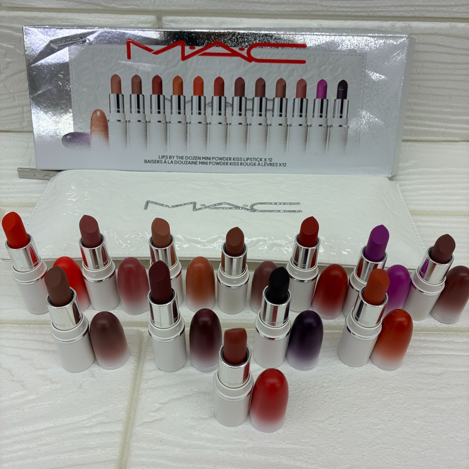 S849 新品 MAC 限定 リップス バイ ザ ダズン パウダー キス リップスティック×12 264694807