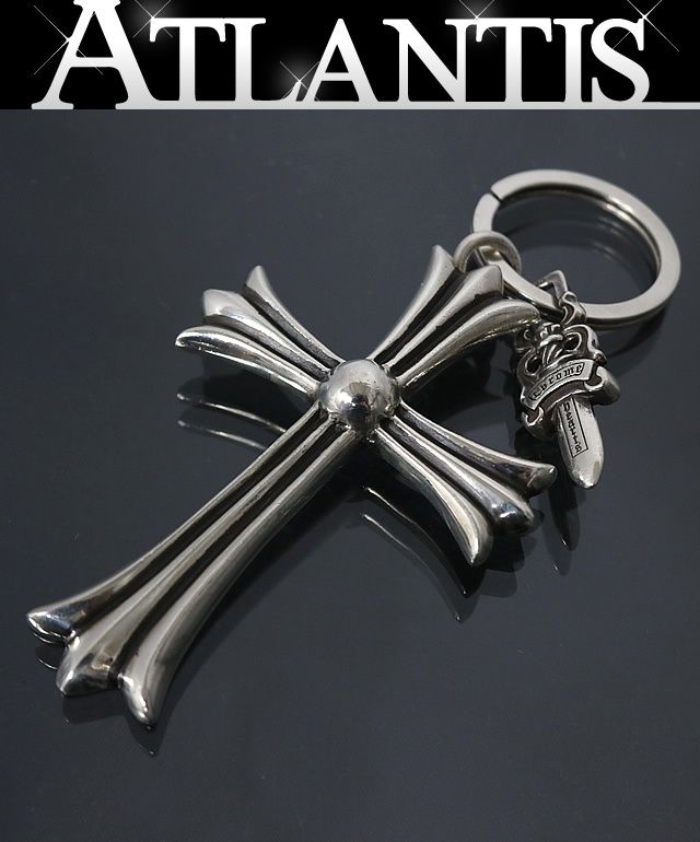CHROME HEARTS 新宿店 クロムハーツ ラージクロス スプリット ダガー キーリング メンズ シルバー SV925 31268