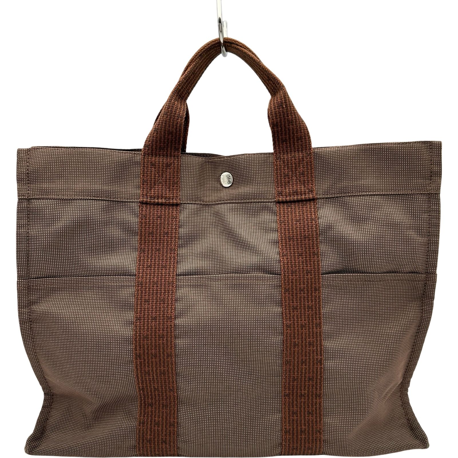 エルメス HERMES エールライントートMM ブラウン シルバー金具 