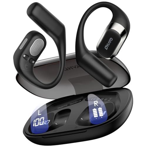オープンイヤーイヤホン bluetooth 5.4 ワイヤレス イヤホン 耳掛け式 【2026革新版 ENC搭載 40時間再生 15mmドライバー】ヘッドホン 骨伝導より進化 音漏れ軽減 耳を塞がない 通話ノイズキャンセリング 急速充電 IP55防水 マイク付