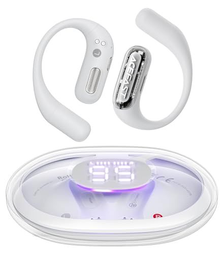 【iFデザイン賞殿堂入り!!】ACEFAST オープンイヤー イヤホン LED雰囲気呼吸ライト Bluetooth 5.4 完全ワイヤレス ランニング・スポーツイヤホン 軽量 耳を塞がない 急速充電 タイプC マイク付き ノイズキャンセリング通話 左右分離型