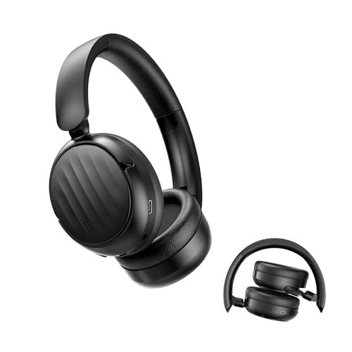 ヘッドホン bluetooth ワイヤレスヘッドホン 6つのシリコンマイク搭載ANCノイズキャンセリング最大80時間再生AIスマートIPX7防水2026最新のBluetooth 5.4有線無線両用ハンズフリー通話対応、マルチポイント接続対応装着が快適で軽量/防