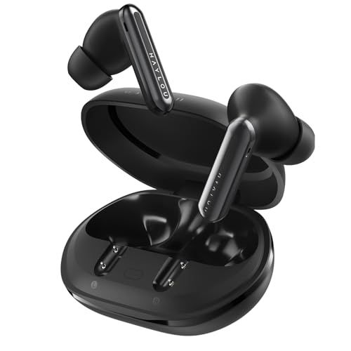 HAYLOU Mori Pro ワイヤレスイヤホン 43dBノイズキャンセリング ハイレゾ LDAC対応 Bluetooth6.0 自動ペアリング イヤフォン 小型 軽量 低遅延 クリアな通話 28時間連続再生 IPX4防水 専用アプリ対応 スポーツ/通勤通学