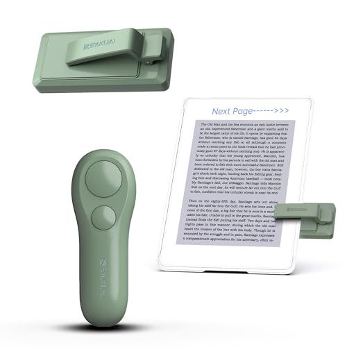 SK SYUKUYU RF リモコン ページめくり Kindle読書用 iPad Surface Comics iPhone Android タブレット 読書小説 写真撮影用 (グリーン)ma 980b0d83