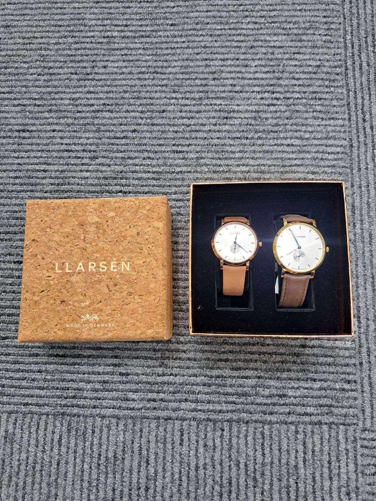 【未使用含む】LLARSEN エルラーセン ペアウォッチ 北欧デザイン 腕時計　箱付き