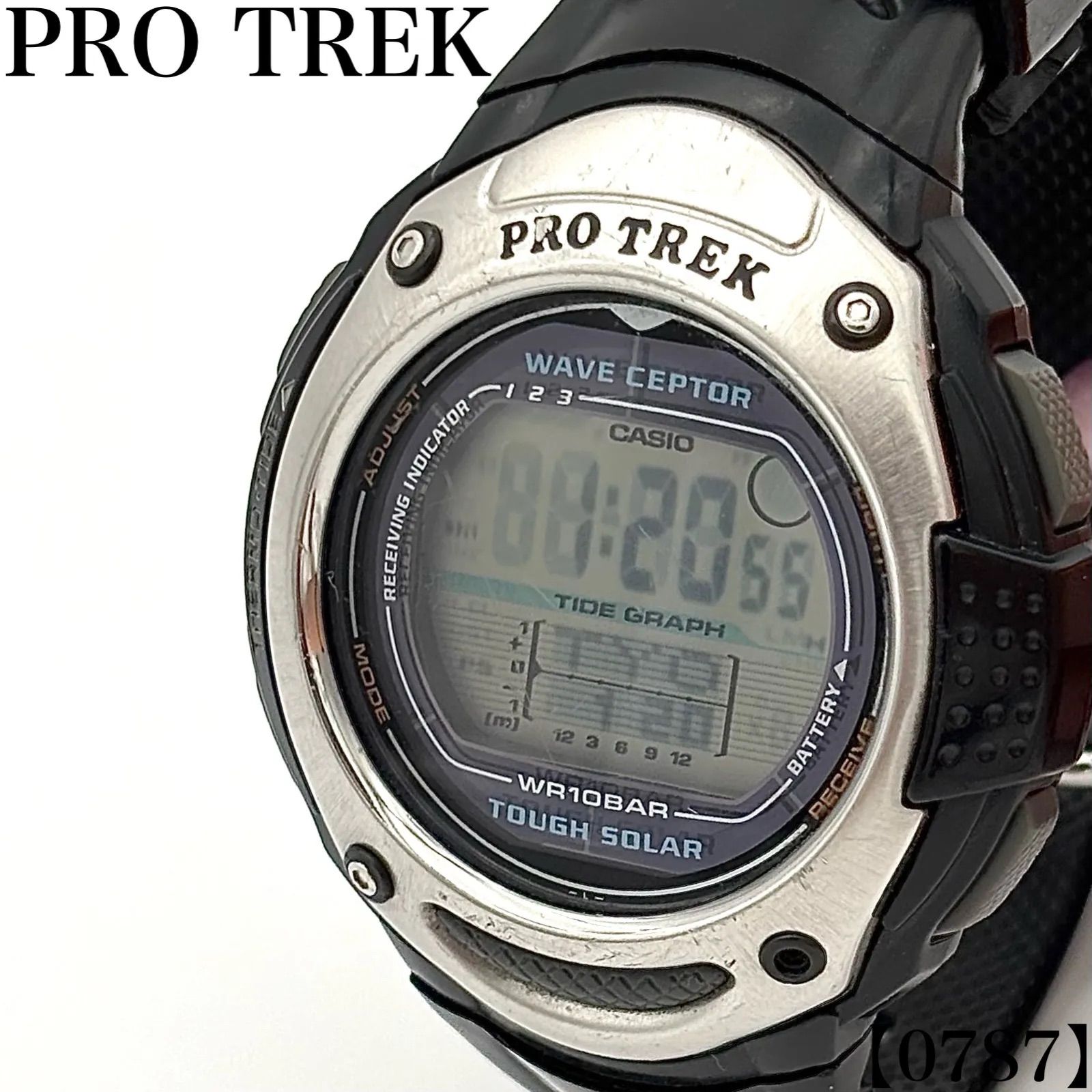 稼働品 Working item カシオ CASIO プロトレック PRO TREK 腕時計 メンズ Men's ソーラー電波時計 Solar radio-controlled watch PRW-200J-1JR　0787