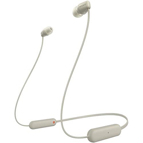 ソニー(SONY) ワイヤレスイヤホン WI-C100:Bluetooth対応/25時間スタミナ/IPX4防滴/DSEE搭載 ベージュ WI-C100 CZ 小koe