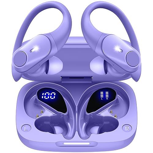 GOLREX イヤホン bluetooth ワイヤレスイヤホン 耳掛け式 ぶるーとゅーす イヤフォン 最大40時間再生 Hi-Fi音質 AAC対応 LEDディスプレイ 物理ボタン誤操作なし 落ちない 快適装着感 ランニング スポーツ IPX7防水 片耳/koe｜詳細画像