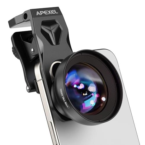 【2025年新版】 APEXEL スマホマクロレンズ HB100U 画質大幅アップ より簡単にピント合わせ 5-11cm焦点距離 挟むだけで簡単 クリップがカメラ突起した機種も対応する 被写体本来の色彩を忠実に再現する スマホでミクロの世界を自由に楽しめkoe