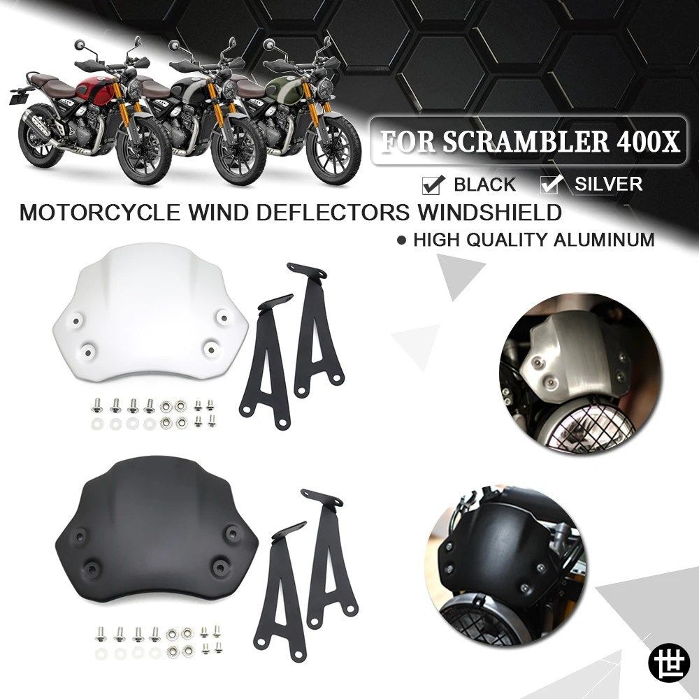 SCRAMBLER 400X SCRAMBLER400X 2024 用オートバイウインドシールド ウインドディフレクター バイザー コックピット フェアリング ヘッドラ