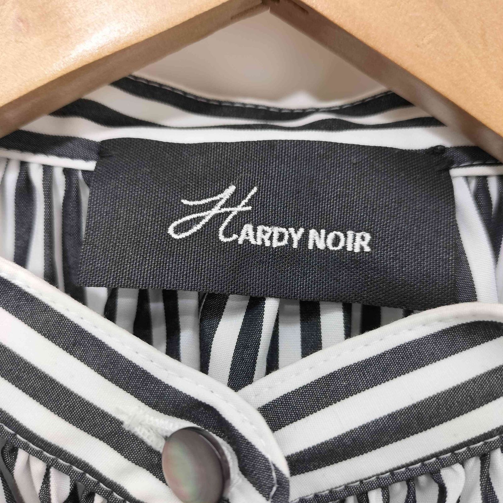 アルディーノアール HARDY NOIR Long Stripe Frill Blouse ロンスト 