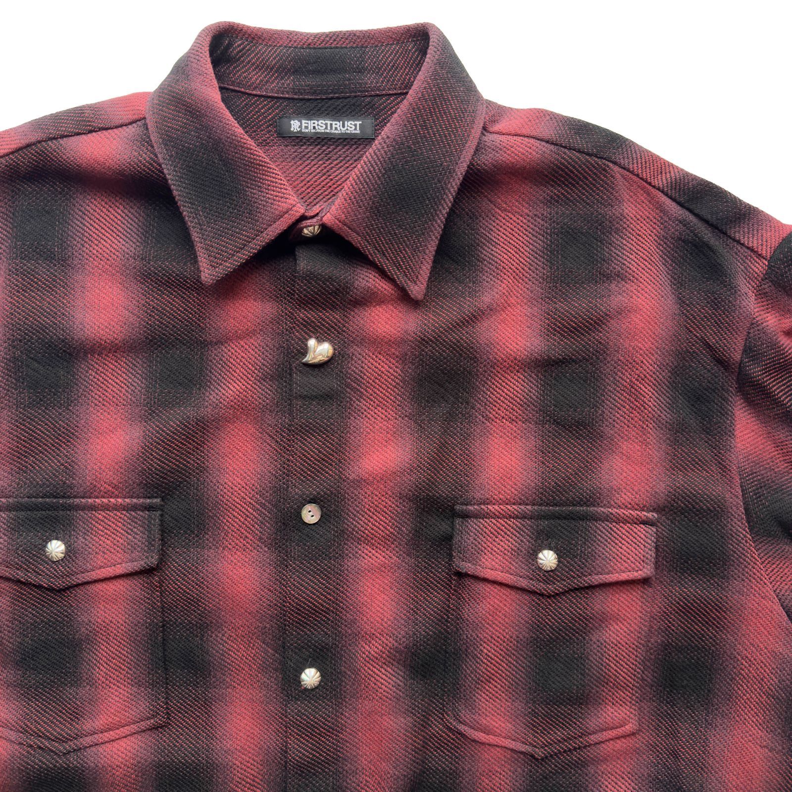 FIRSTRUST ファーストトラスト WEEKEND / LS SHIRT サイズXXL コットン ネルシャツ チェック SHADOW PLAID コンチョボタン シェルボタン