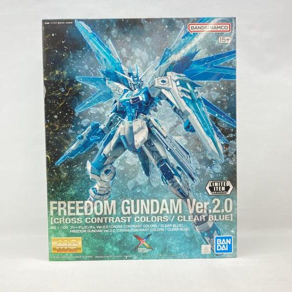 【中古】ｶﾞﾝﾀﾞﾑ）バンダイ 1/100 MG ZGMF-X10A フリーダムガンダム Ver.2.0(CROSS CONTRAST COLORS/CLEAR BLUE) 開封品 機動戦士ガンダムSEED[97][240097244393]