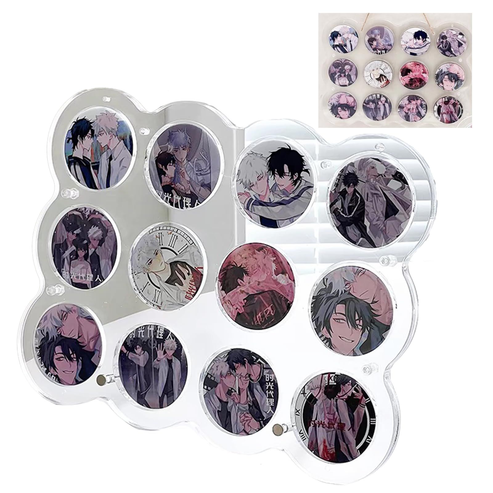 MONOSTORE 缶バッジ ディスプレイスタンド アクリルケース ディスプレイケース 58mm対応★m 2d46cbfd