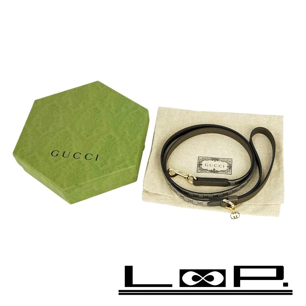 グッチ ■未使用■ マイクロGG ペット用リード GP ブラウン 箱 【654190】13