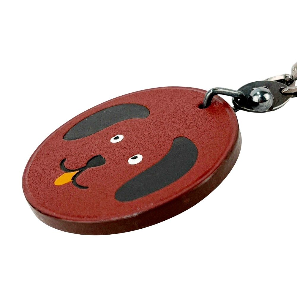 エルメス □新同□ バッグ チャーム キーホルダー 犬 モチーフ レザー