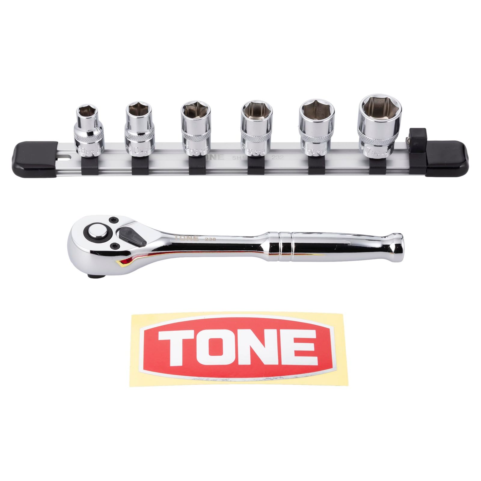 ☆新品☆トネ(TONE) ソケットレンチセット(6角・ホルダー付) SHCH3080 差込角9.5mm(3/8\