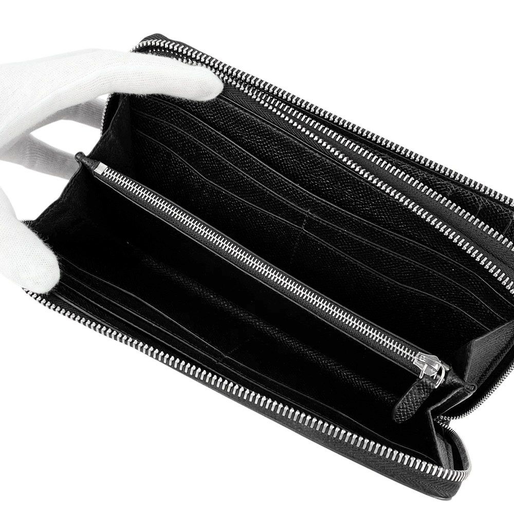 ダンヒル □美品□ Wラウンドジップ ウォレット トラベルケース 長財布