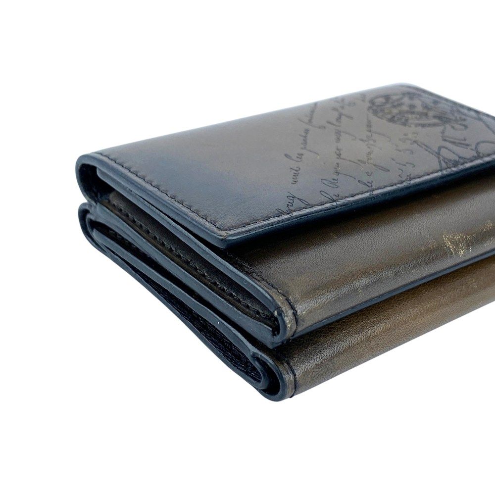 ベルルッティ ■中古■ カリグラフィー 三つ折り 財布 ウォレット コンパクト レザー ブラウン 【632280】11 ベルルッティ □中古□ カリグラフィー 三つ折り 財布 ウォレット