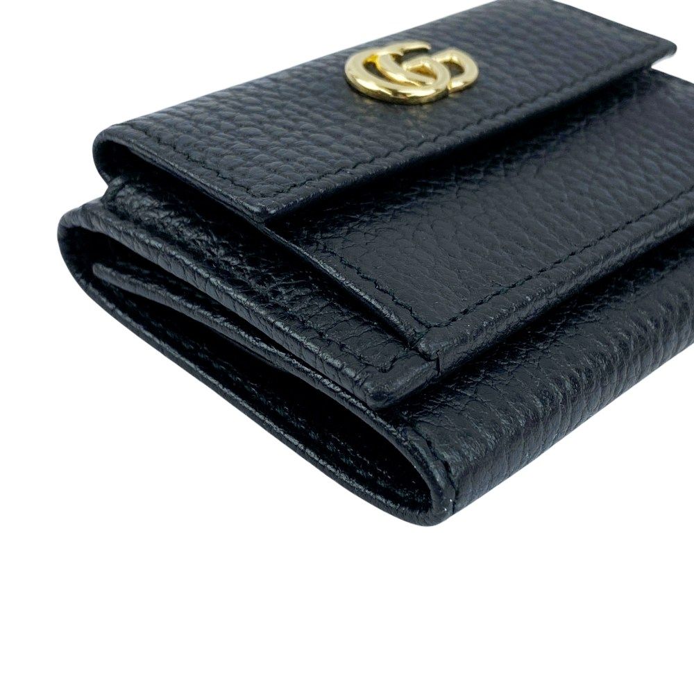 グッチ □美品□ GGマーモント 三つ折り 財布 コンパクト ウォレット