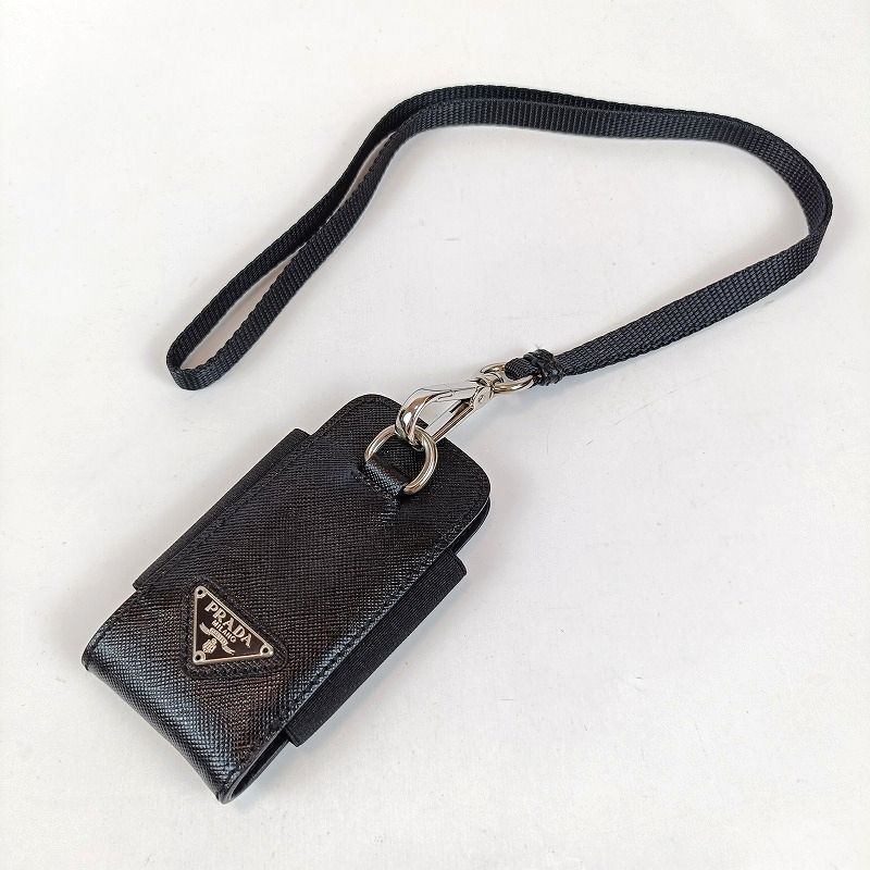 PRADA プラダ モバイルホルダ－ iQOSケース アイコス ブラック 美品 PRADA プラダ 携帯 ケース アイコスケース IQOS 電子タバコ