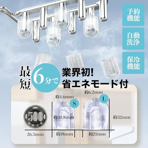 【新品】製氷機 家庭用 高速製氷機 最短6分 保冷機能付き 自動洗浄機能 3つのモード（標準/急速/省エネ) 透明氷 氷サイズ2種類 1.5L大容量水タンク 自動製氷 12kg/日 タイマー 予約アイスメーカー 透明窓 コンパクト軽量 静音 c8ba1690