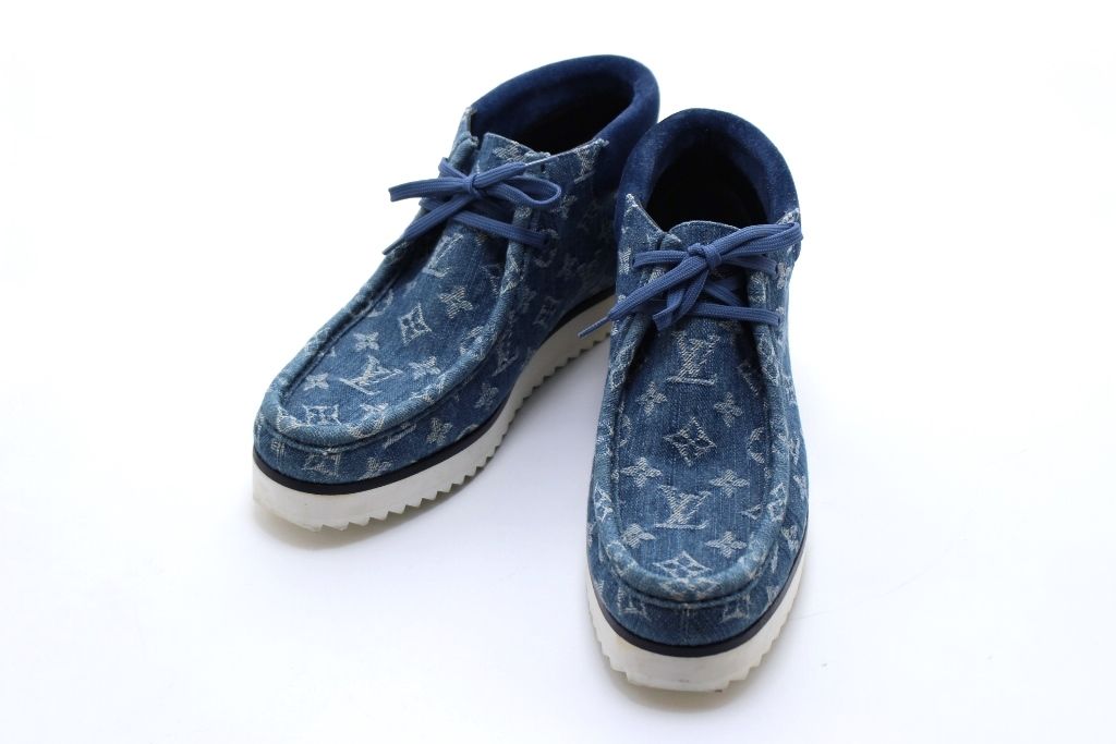 LOUIS VUITTON ルイヴィトン アンクルブーツ メンズ8 ブルー/モノグラムデニム スニーカー メンズ 2148104031570 【200】【中古】