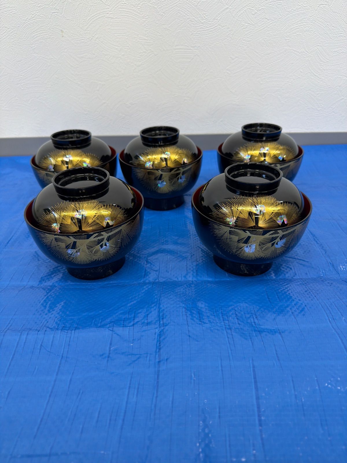 高級漆器　汁椀　雑煮椀　5点セット販売