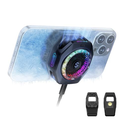 Black Shark マグネット式スマホクーラー 5 Pro｜18 個 アドレッサブル RGB LED ライト・着脱可能グリップ・APP 制御恒温冷却ファン｜iPhone MagSafe/Android 端末/iPad 対応 ?ゲーミング/ストリーミング/撮