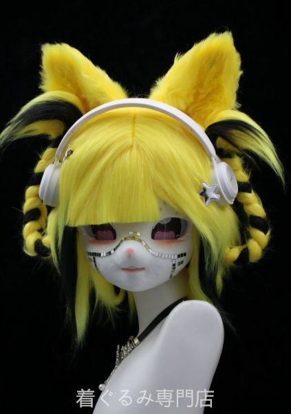 犬　猫　着ぐるみ ヘッド全頭　ヘッド ケモノ ファースーツ ぬいぐるみ コスプレ コスチューム Kurumi 一点物 C302