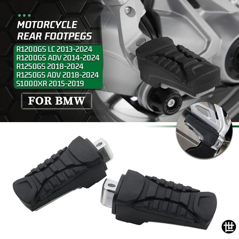 BMW R1200GS R1200 R1250 R1250GS ADV 2013-2024 S1000XR 用リアパッセンジャーフットレスト オートバイリアフットペグプレート フットレス