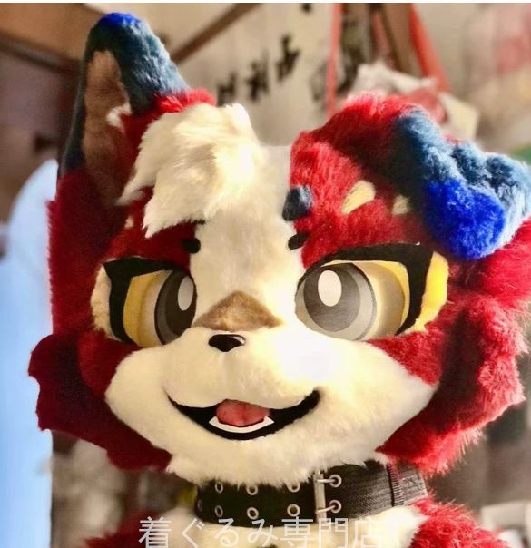 犬 猫 着ぐるみ ヘッド全頭 ヘッド ケモノ ファースーツ ぬいぐるみ コスプレ コスチューム Kurumi 一点物 C312