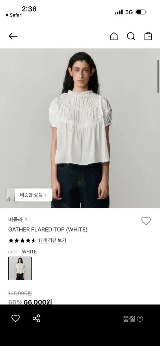 BURMULA GATHER FLARED TOP (WHITE)
