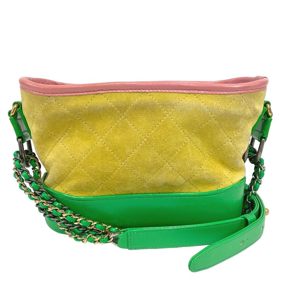 CHANEL/シャネル ガブリエル ドゥ シャネル チェーンショルダー ココマーク スエード ショルダーバッグ イエロー レディース ブランド