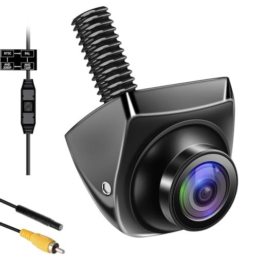 Jansite AHD 1080P バックカメラ 車 360°角度調整可能 超暗視機能 170°超広角リアカメラ/フロントカメラ/サイドカメラ IP69K高防水防塵 RCA接続 超小型車載カメラ 正像/鏡像切替 ガイドライン表示/非表示選択 12-24Vkoe