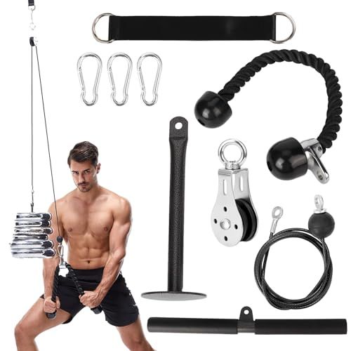 ohbien プーリーケーブルマシン 上腕三頭筋トレーナー LAT ラットプルダウン ケーブル トレーニング 機器 男女兼用 プロフェッショナル 筋肉強化 フィットネス器具 上腕三頭筋プルダウン 上腕二頭筋カール 背面 前腕部 肩 ジム ホームユース用koe 5,862円