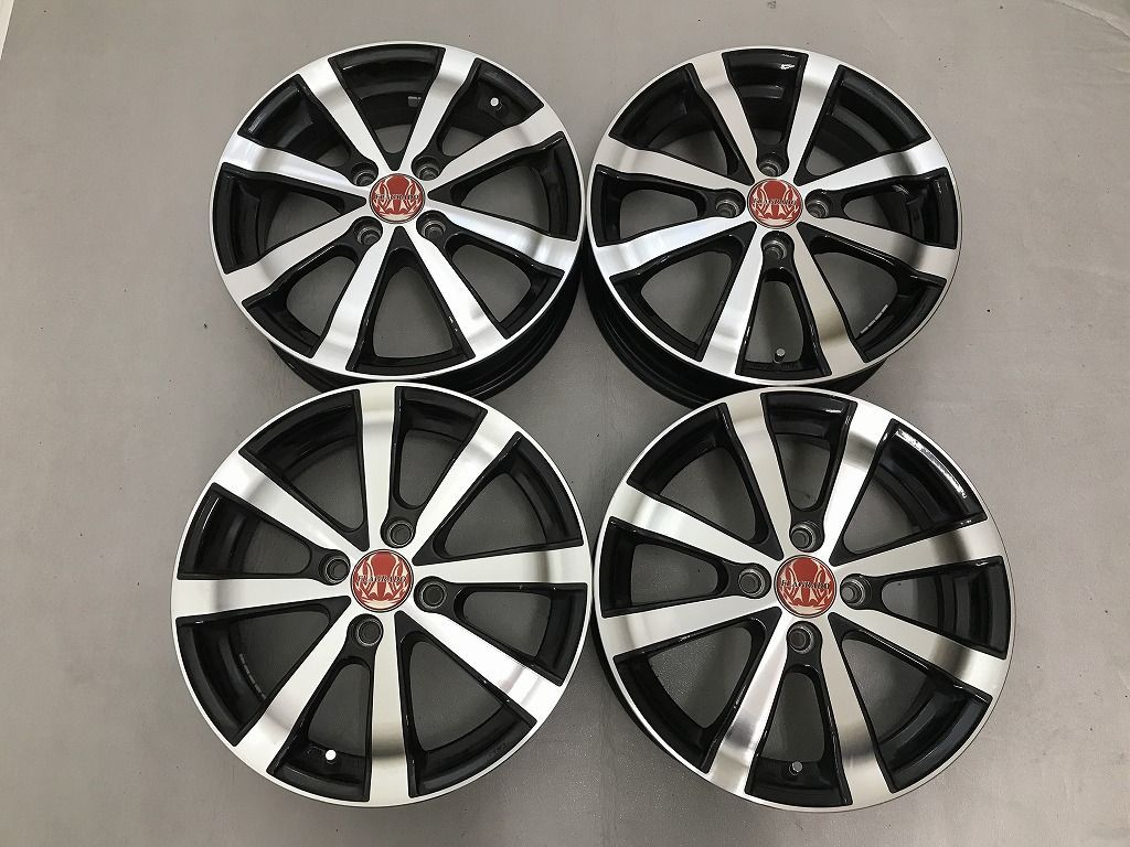 ◎傷極少美品 15inc 4.5J +45 100/4H 即納 個人宅OK 4本 検) スペーシア N-BOX N-WGN タント ムーヴ デイズ ルークス ハスラー デリカミニ