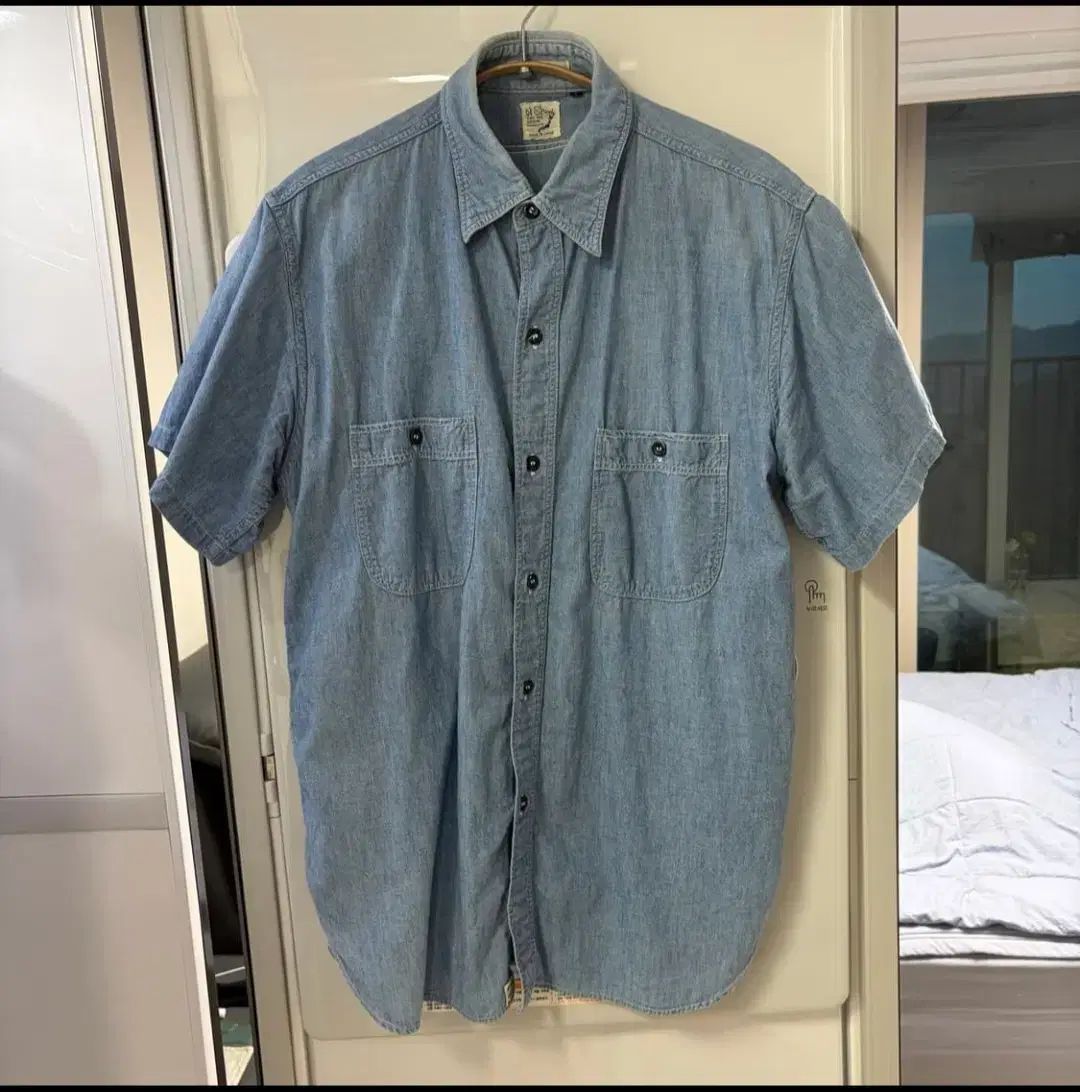 2 orSlow オアスロウ 半袖 シャンブレー シャツ ヴィンテージ フィット