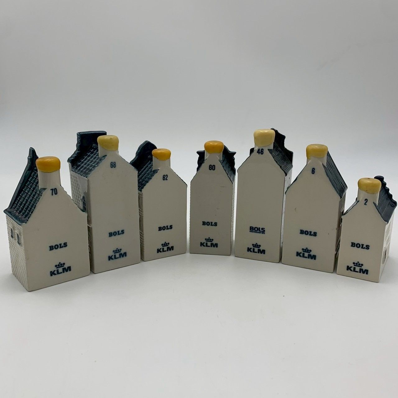BOLS KLM オランダ航空 デルフトブルー ミニチュアハウス 陶器 7棟