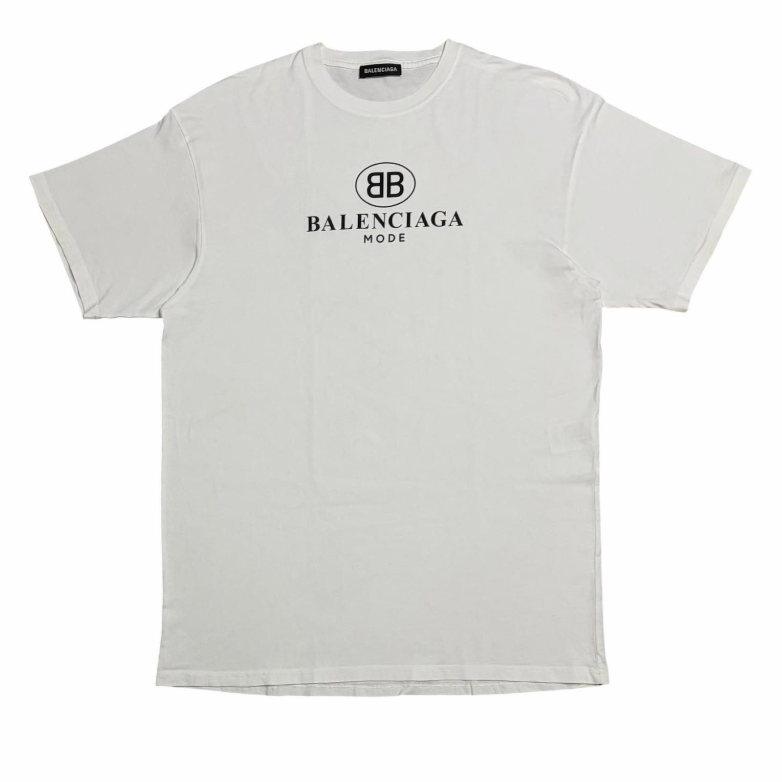 BALENCIAGA/XS /ホワイト /BBロゴTシャツ - メルカリ