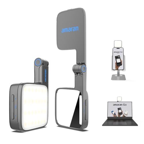 amaran go amaran Magnetic Mini Light ? MagSafe & Qi2対応 超軽量両面ライト | 調整可能な色温度&明るさ | USB-C急速充電 | 10種ライティングエフェクト | コンテンツ制作用ポータ 9a0545f1