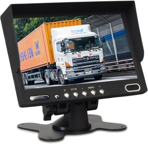 オンダッシュモニター 7インチ カメラ2入力対応 4ピン RCA バック連動 スピーカー内蔵 12V 24V トラック 大型車SMR-TK701★m 0c04aa9c