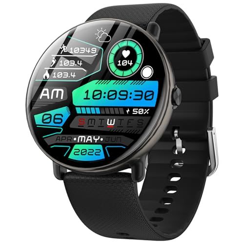 スマートウォッチ 通話機能 メッセージ通知 スマート ウォッチ 円形 丸形 AMOLED HDディスプレイ 1.43インチ 歩数計 Smart watch Bluetooth5.3接続 常時表示 100+種類運動モード 腕時計 DIY文字盤 f98ec731