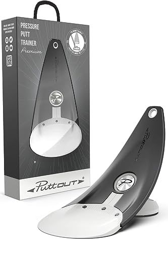 PuttOUT（パットアウト） パター練習器具 プレミアムプレッシャーパットトレーナー パター 練習 ゴルフ練習 【 室内で出来る本格的なパッティング練習 】ゴルフ練習器具 (距離感や方向性の調整に!) 練習器具 ゴルフパター練習器具