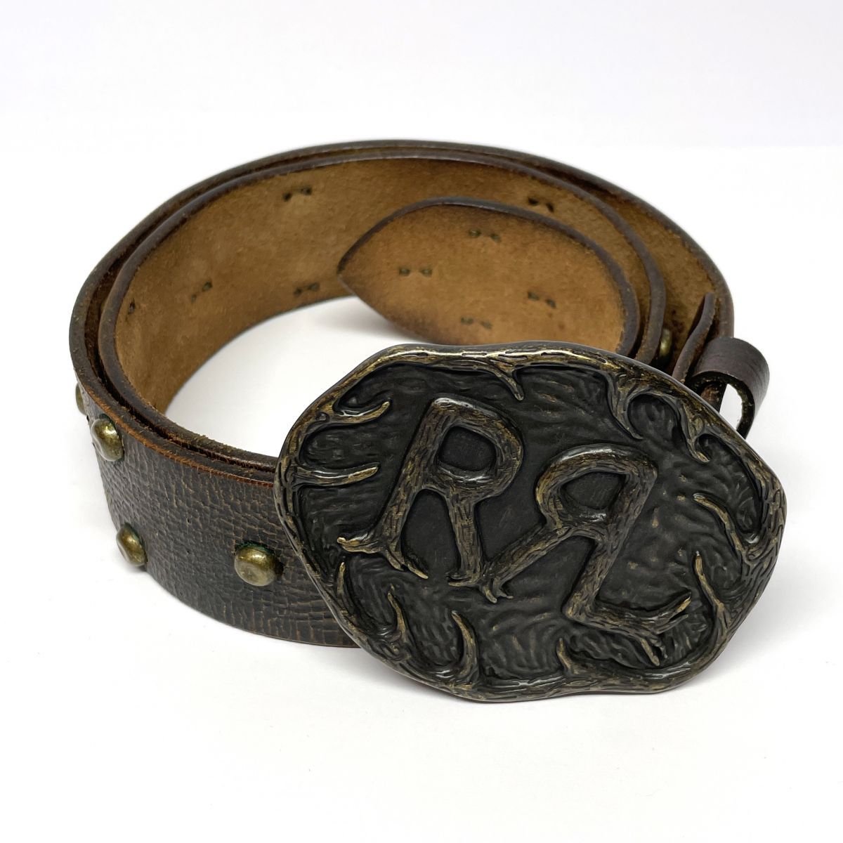 ラルフローレン DOUBLE RL ダブルアールエル RRLロゴ ベルト 30インチ