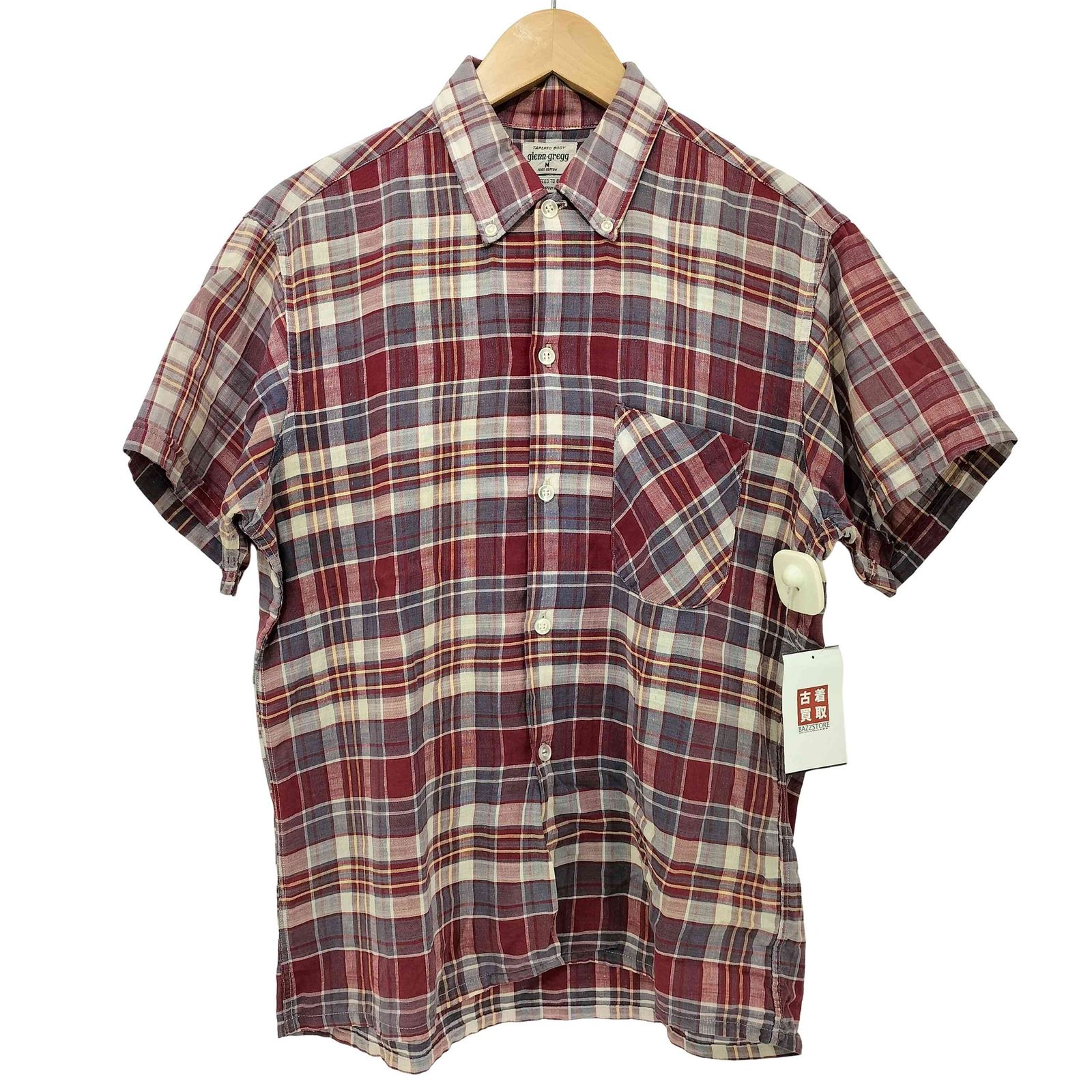 ユーズドフルギ USED古着 Glenn-Gregg 60s ボタンダウン チェックシャツ メンズ import：M