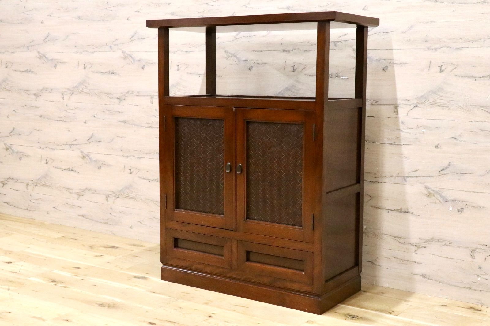 GMJS93○収納家具 キャビネット 飾り棚 飾り台 花台 電話台 サイドボード オープンラック 引き出し レトロ クラシック