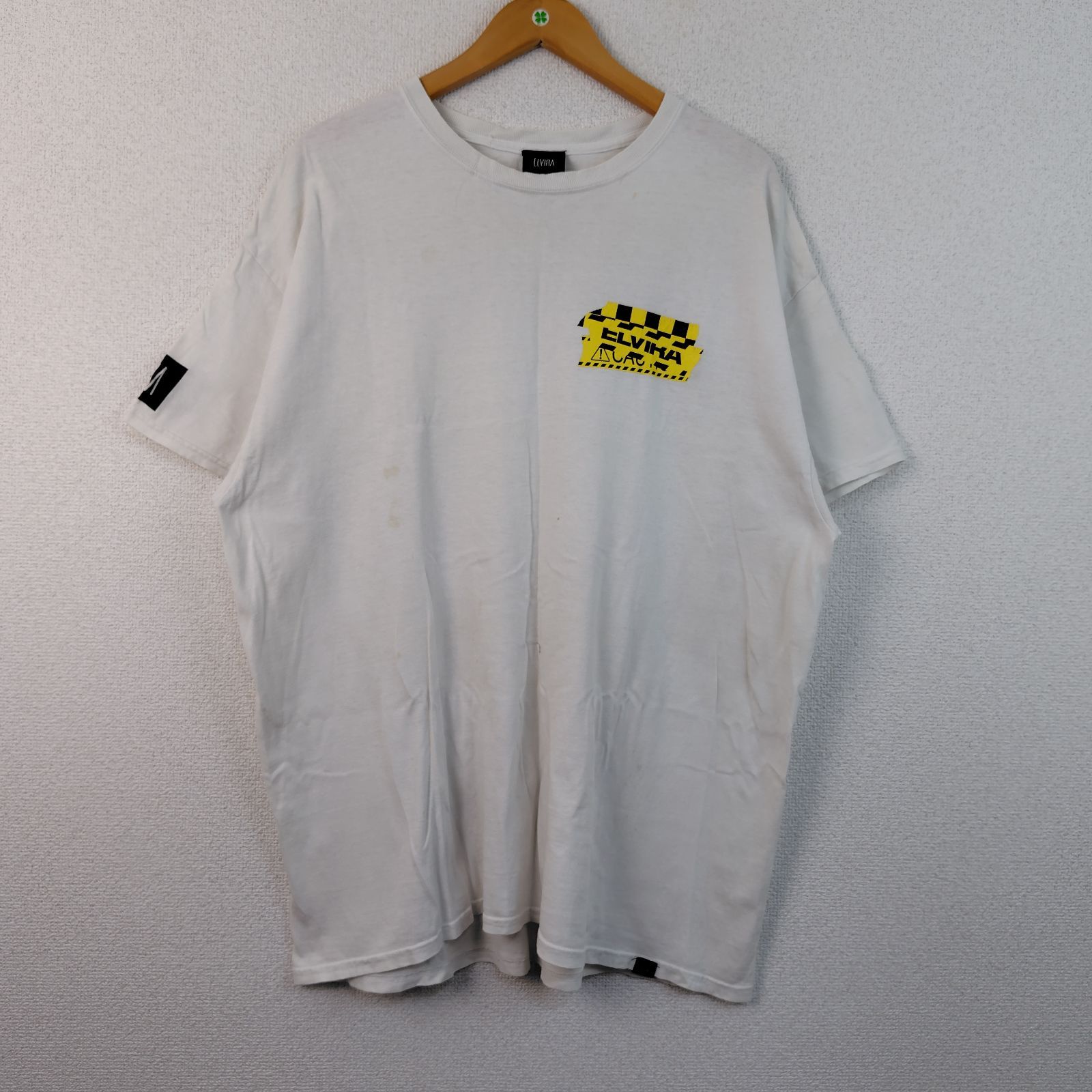 ELVIRA エルヴィラ Tシャツ ボックスロゴプリント ホワイト メンズ 