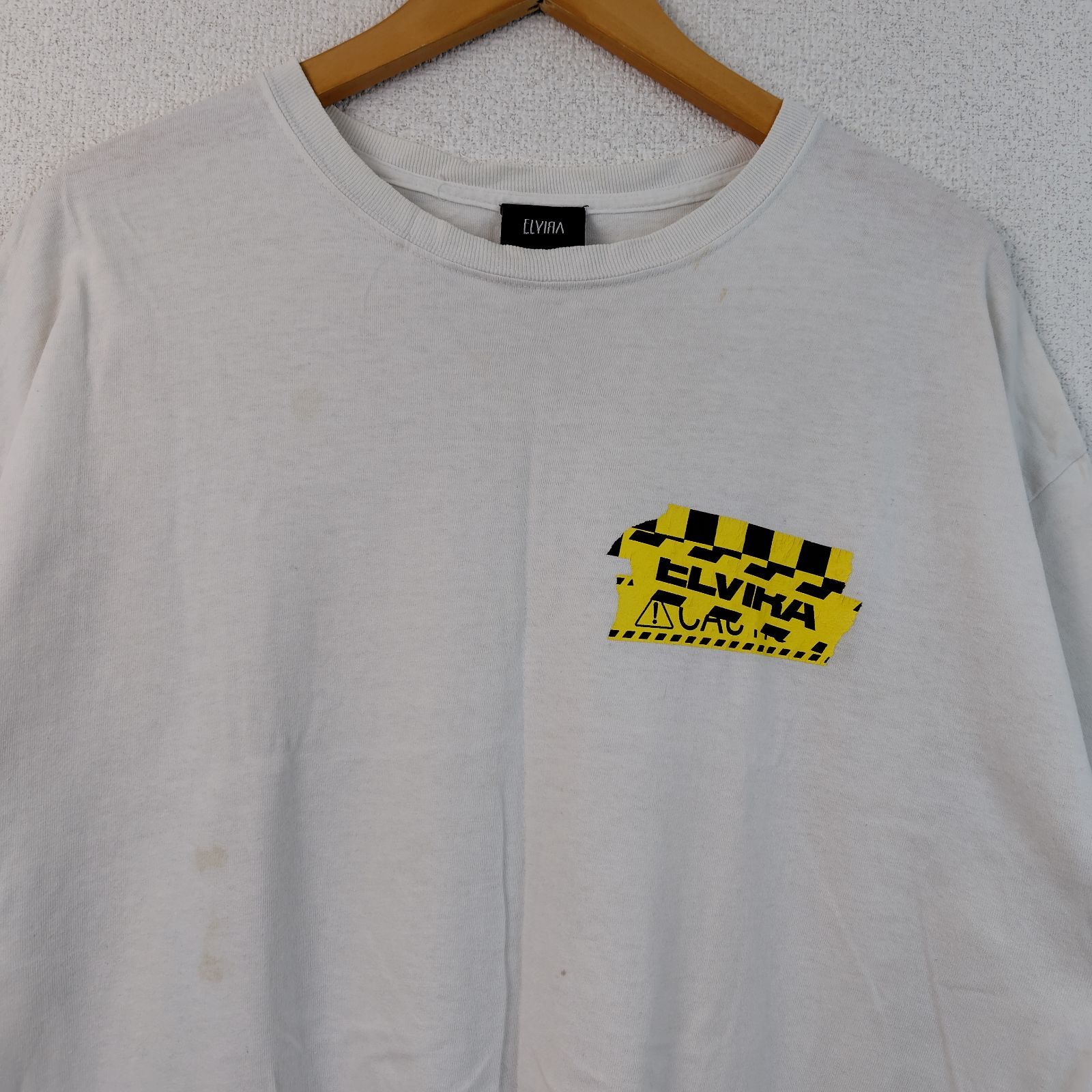 ELVIRA エルヴィラ Tシャツ ボックスロゴプリント ホワイト メンズ 