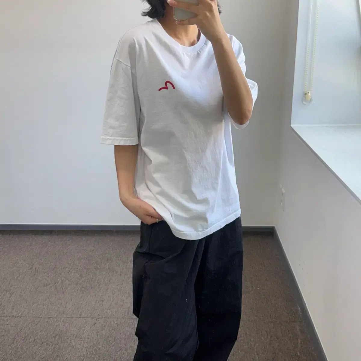 EVISU エヴィス スモールロゴ 白 半袖
